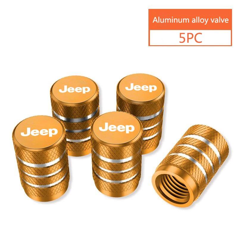 Luxury Metal Car Tire Valve Cover Anti-Theft Accessories for Jeep Grand Wagoneer Wagoneer Commander WL WK2 Patriot AKS1