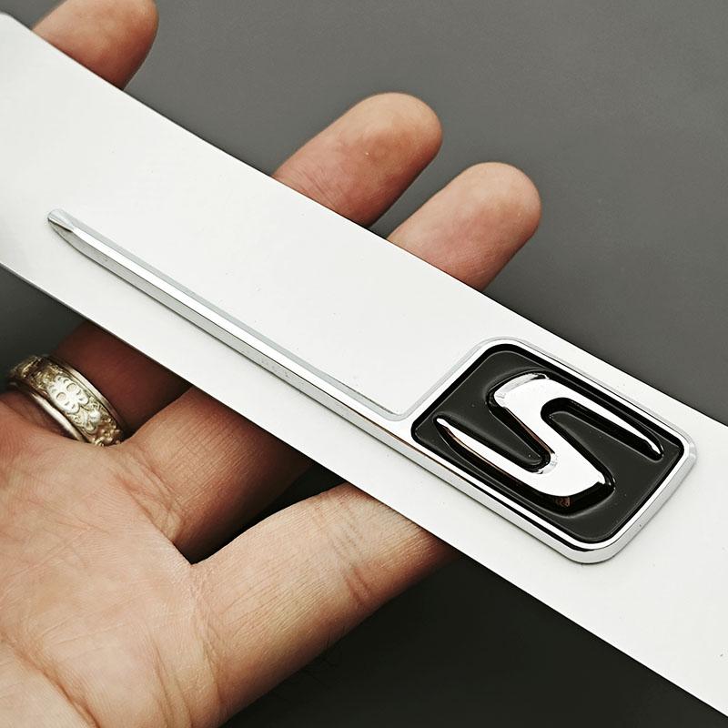 3D ABS Silver Yellow Black Logo S Badge Car Rear Trunk Emblem Sticker For Mercedes Benz AMG E63S GLC63S GLE63S GTS GT43S CLA45S