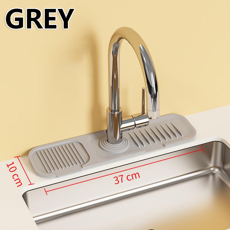 Silicone Faucet Splash Guard Pad Slope Drip Catcher Tray Behind Sink Toilet Soap Storage Kitchen Bathroom Organizer
