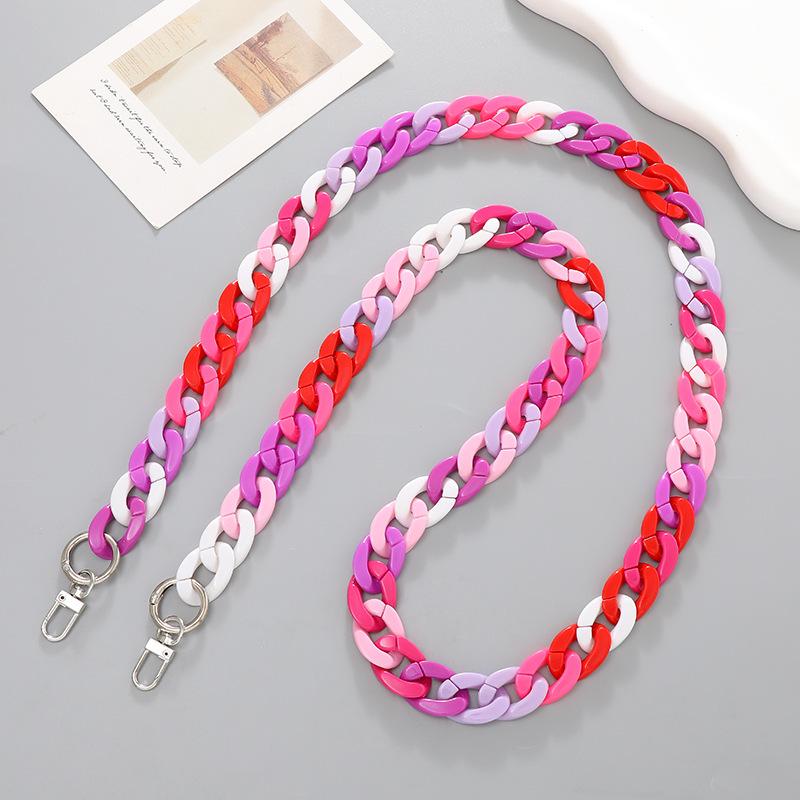 Yilian Schmuck Acryl Geflochtene Umhänge-Handy- und Taschenkette