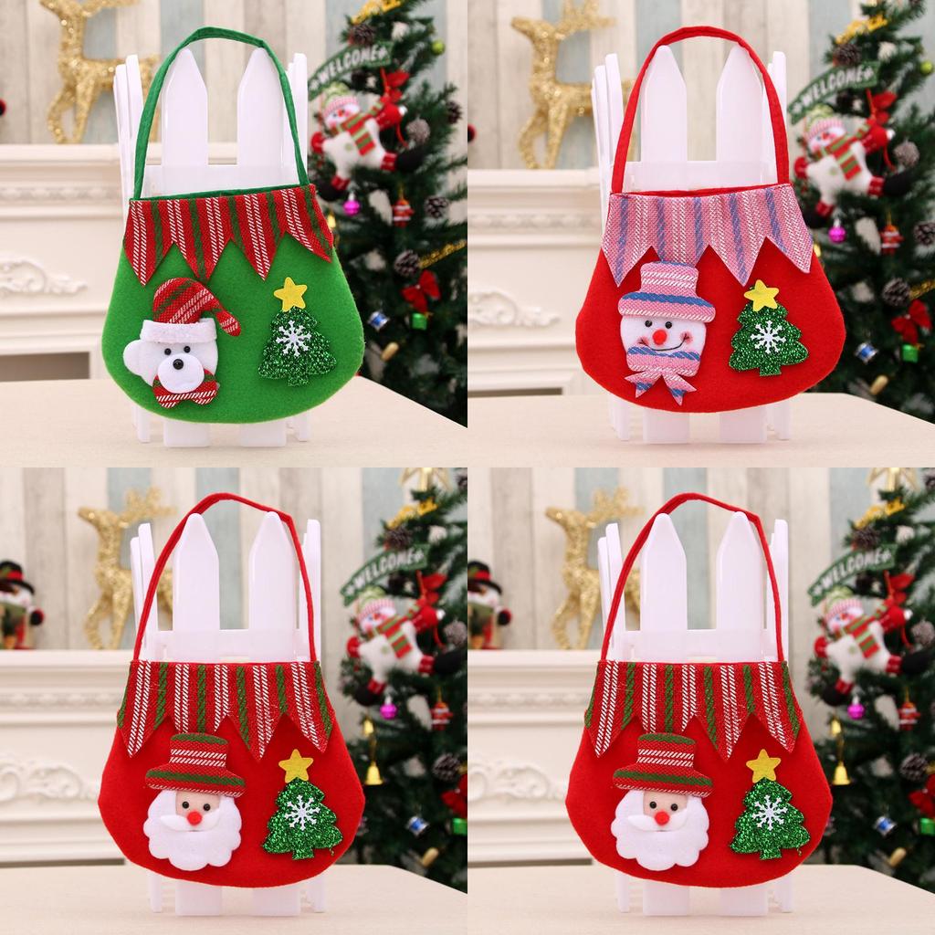Christmas Festive Gift Bags For Holiday Storage And Party Decoration Use