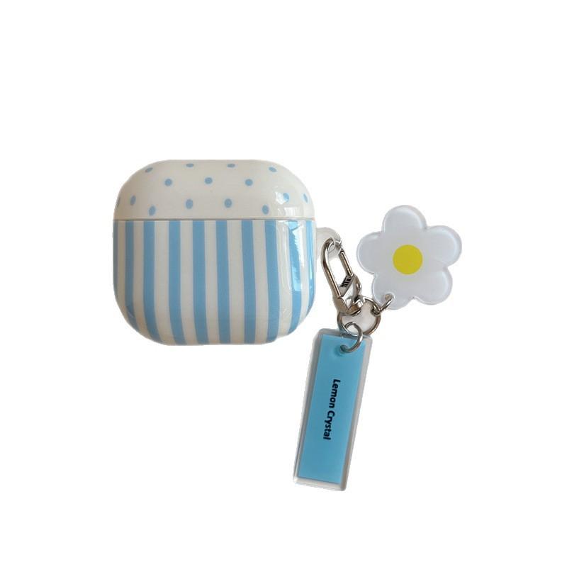Korean polka dot vertical stripe Hyunya flower for AirPods 1 /pro1 earphone protective case two or three generations of new models