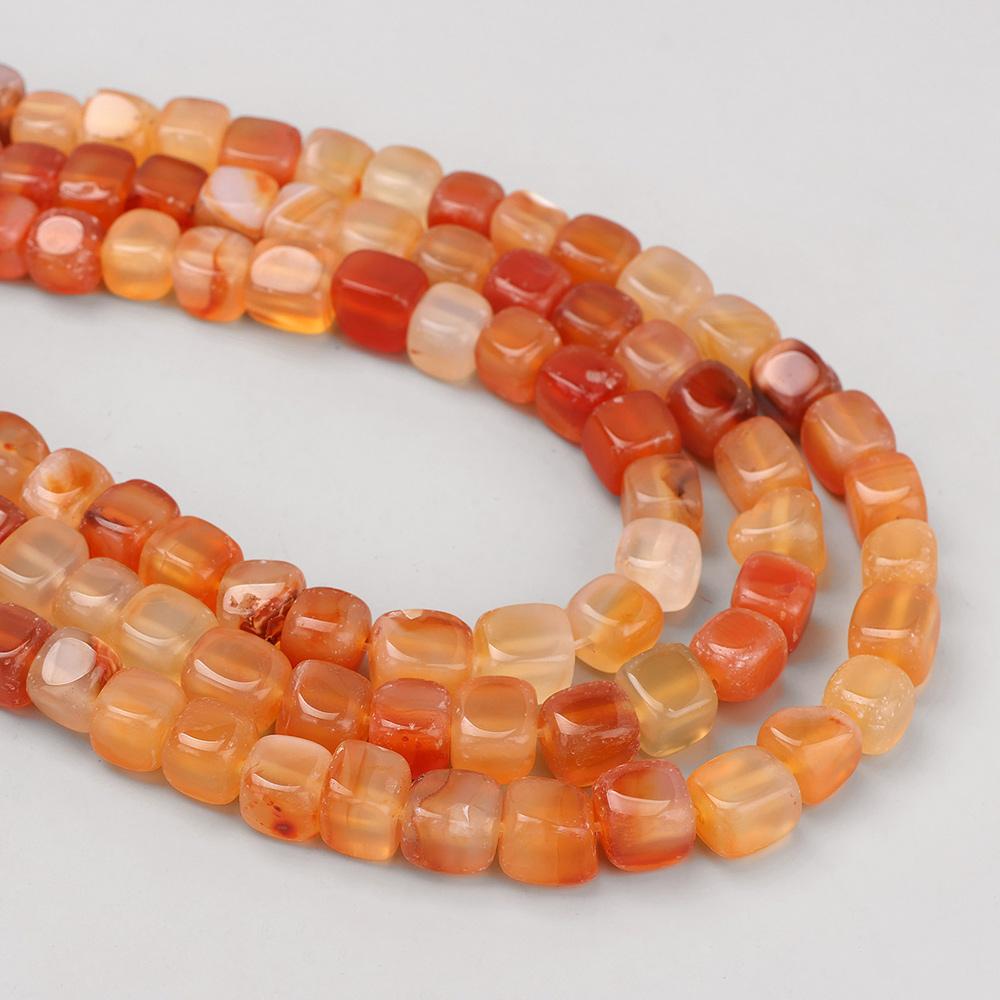 Natural Stone Square Cube Agates Beads Charm Loose Spacer Beads 6-8mm Jewelry Making Accessories Beadwork DIY Necklace Bracelets