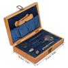 Vintage Embroidery Scissors Set Wooden Stainless Steel Sewing Box Scissors Kit Multifunctional Sewing Embroidery Tools