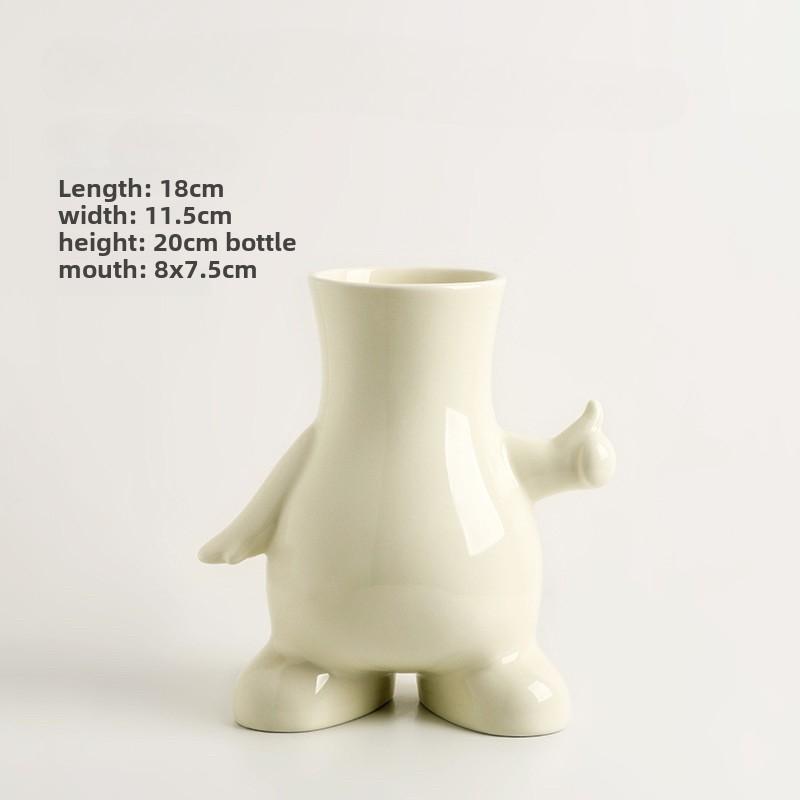 

Desk Body Statue Vase Funny Decorative Vase Modern Flower Arrangement Container Small Half Body Vase for Elegant Home Accent