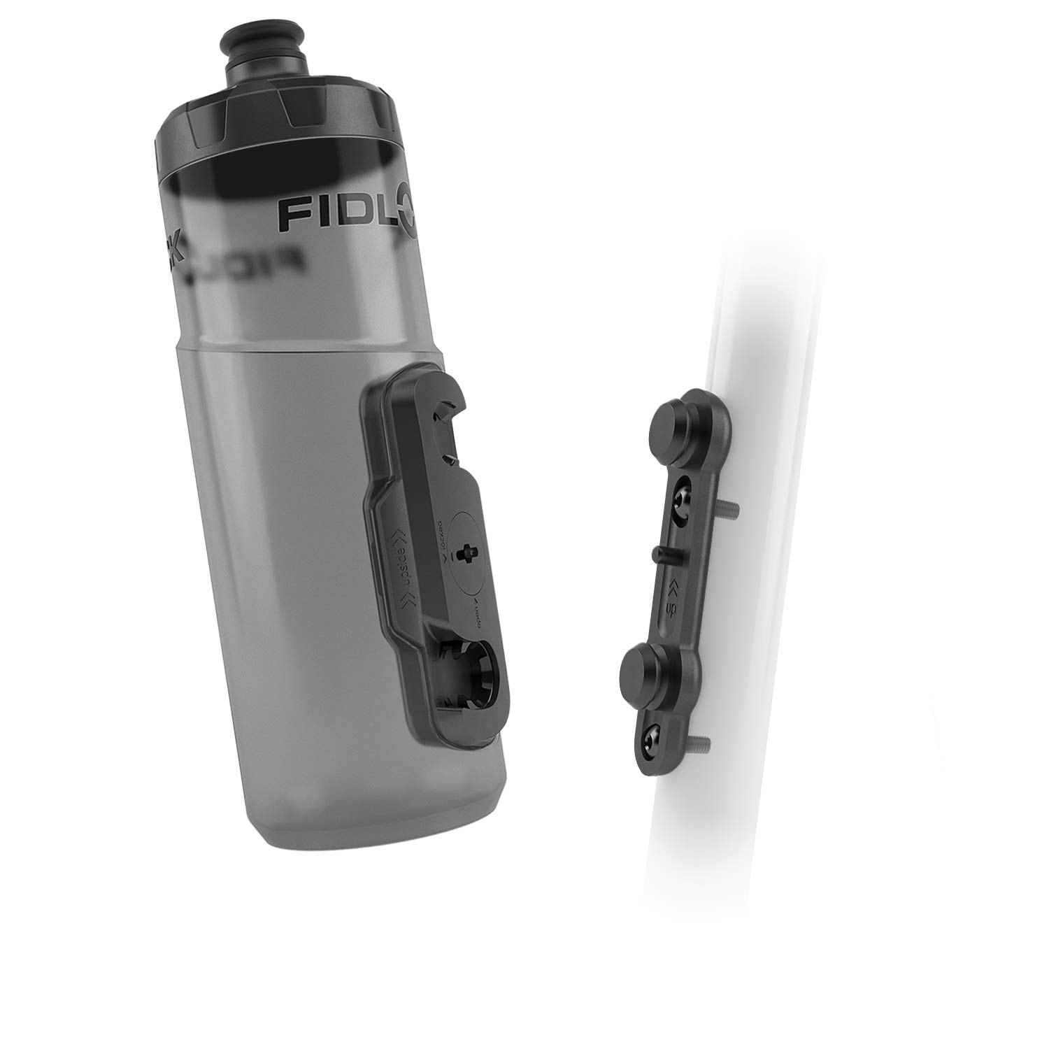 

FIDLOCK Twist Bottle Set Secure Compatible with Bike Base Smoke Japanese (with Mount) - Instant, Attachment, Twist-Free, 600ml, [Official Product]