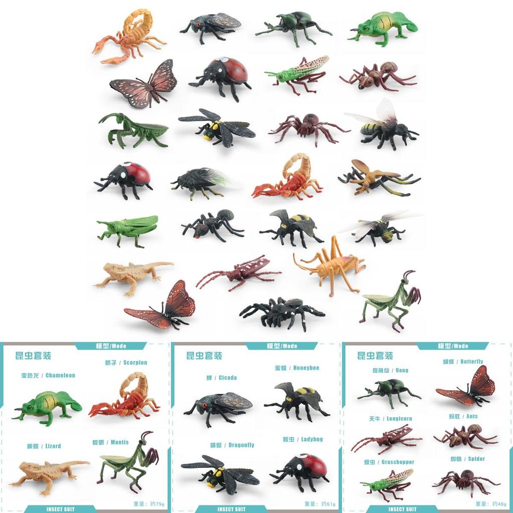 Simulated Wild Insect Butterfly Shoes Spider Dragonfly Model Ornament Set For Educational Displays And Collectors