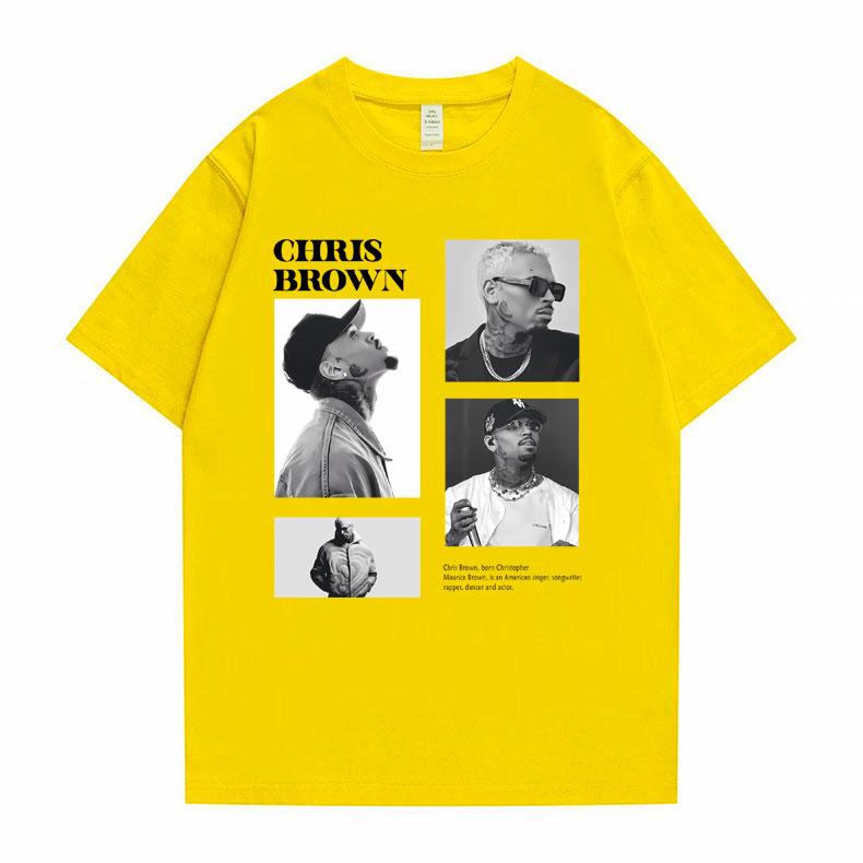 Pop Singer Chris Brown Graphic Print T Shirt Unisex Women Hip Hop Fashion Oversized Tshirt Tops Unisexs Casual 100 Cotton Tshirts