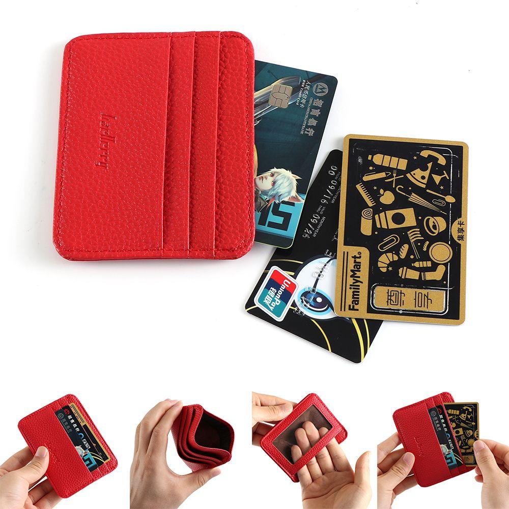 Men's PU Leather ID Credit Card Holder Wallet Coin Purse Fashion Women Business Slim Money Pocket Case Multi-card Card Holder