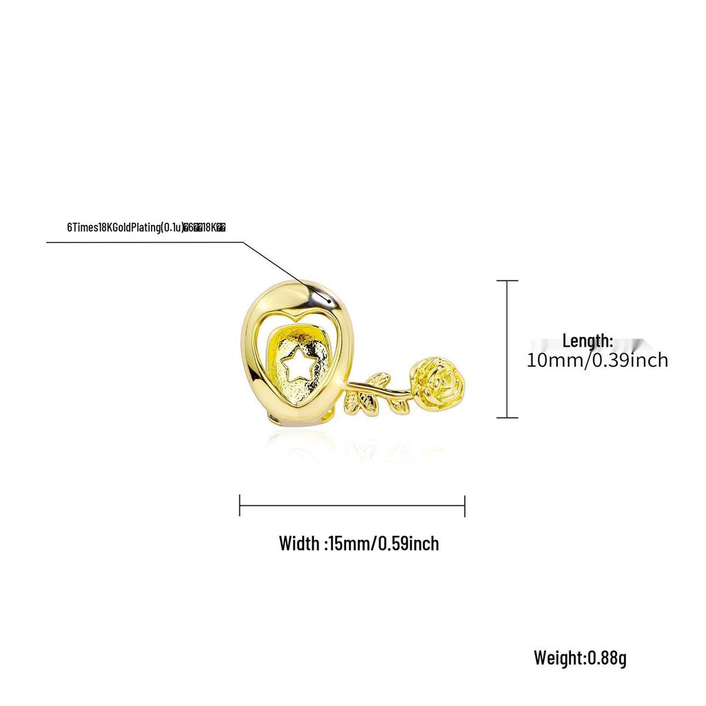 Pozłacane Grillz Hip-Hop: Puste wzory róży i gwiazdy biżuteria na Halloween