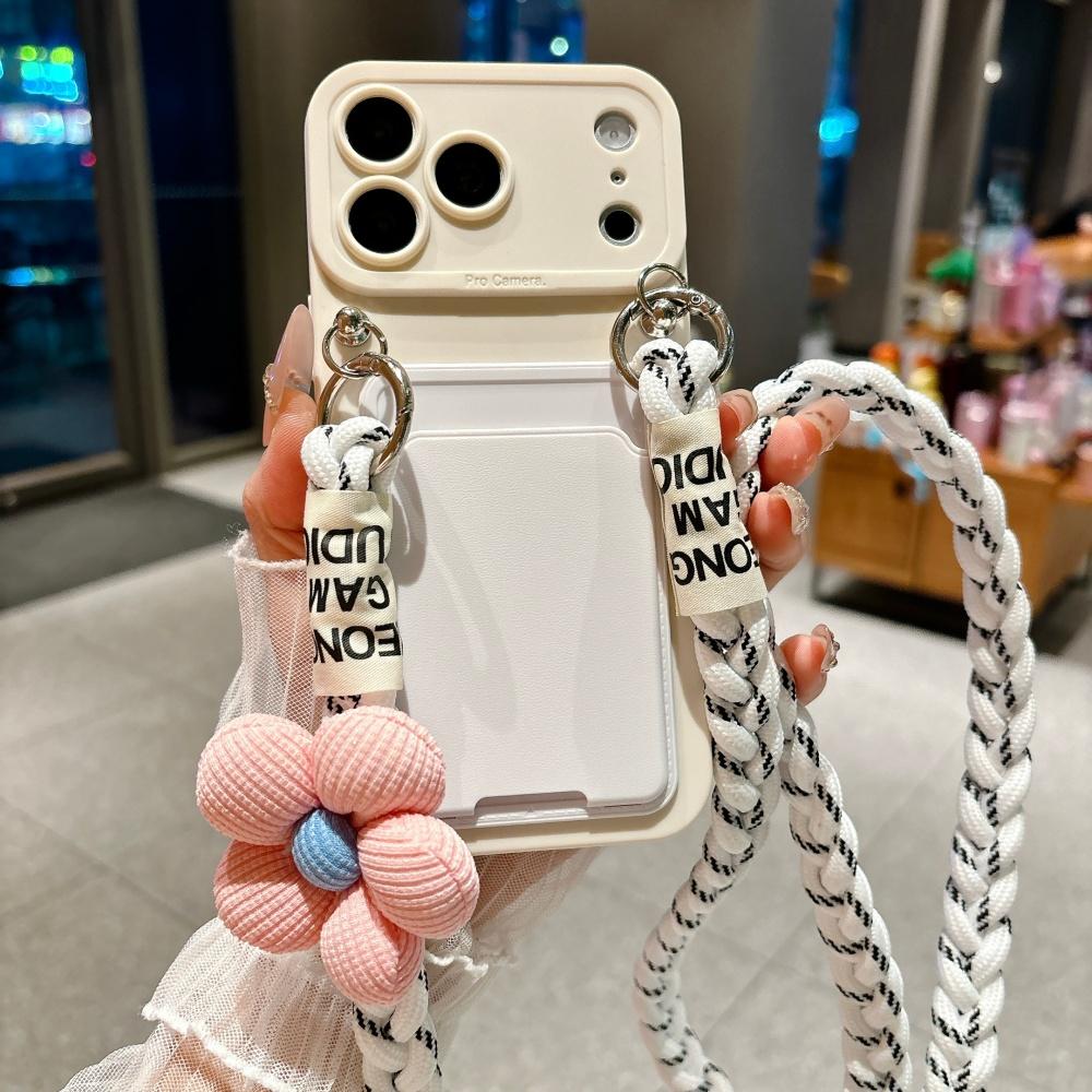 Crossbody Lanyard Slot Card Holder Wallet Soft Silicone Case For iPhone 17 Pro Max 16 15 14 13 12 11 Camera Protection Cover