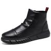 Herbst Martin Stiefel Herren Samt Schwarz Lederstiefel Werkzeugstiefel Britische High-Top Lederschuhe hohe Stiefel mittelhohe trendige Herrenstiefel Winter
