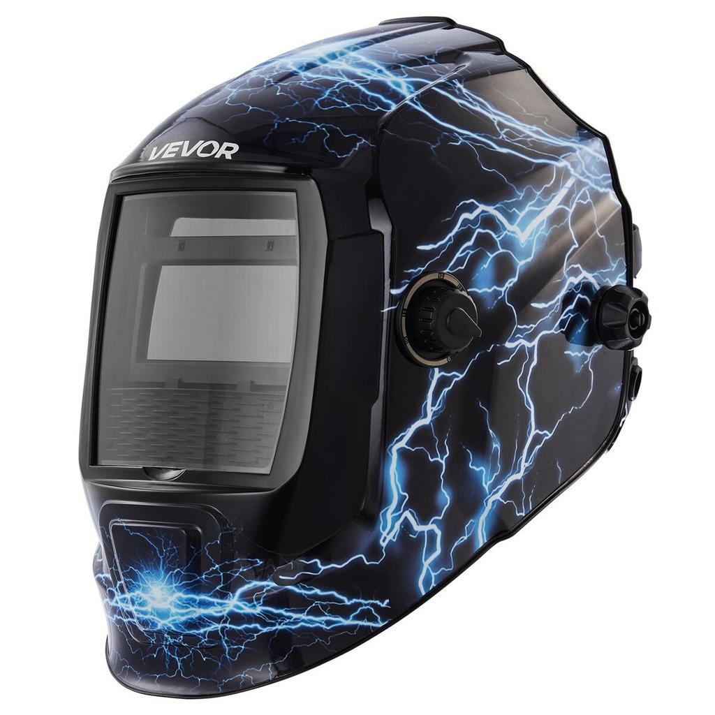 Welding Helmet Auto Darkening, 93 X 43 Mm True Color Welding Hood, Solar Powered Welder Mask 2 Arc Sensors, Shade 4/9-13 for TIG MIG ARC Weld Grinding