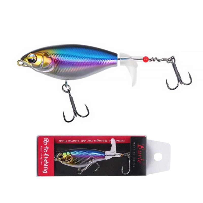 1PCS 6g 10g Whopper Plopper Fishing Lure Topwater Pencil Artificial Hard Bait Bass Soft Rotating Tail Wobblers Fishing Tackle