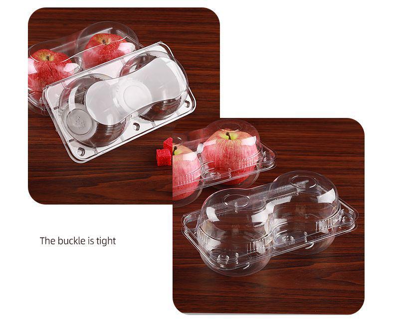 Pfirsich-Orange & Kiwi Transparente Einweg-Obstverpackungsbox