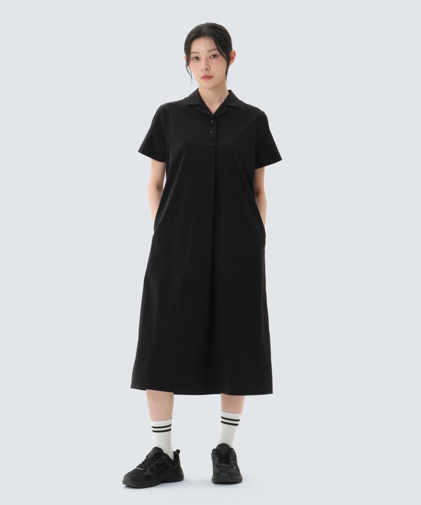 SNOWPEAK APPAREL Root Collar Dress (S26Mwrop61) Black