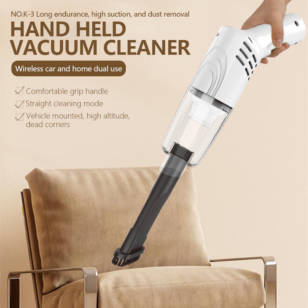 Kabelloser Mehrzwecksauger USB Wiederaufladbar Handstaubsauger mit Starker Saugkraft Drehbarer Griff für Zuhause Auto Tierhaare