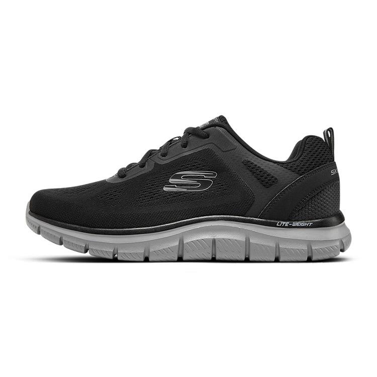 Skechers Track Broader Trainers Black Grey Men s 232698-BKCC EU 39.5