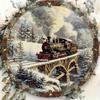 1pc 7.87x7.87 Inch Retro Train Tin Sign Wall Art Metal Decor For Home Cafe Garage
