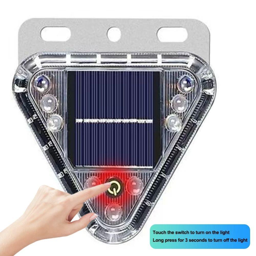 Multicolor LED Wireless Truck Lamp Solar Powered Strobe Flashing Triangle Lamp Motorcycle Use