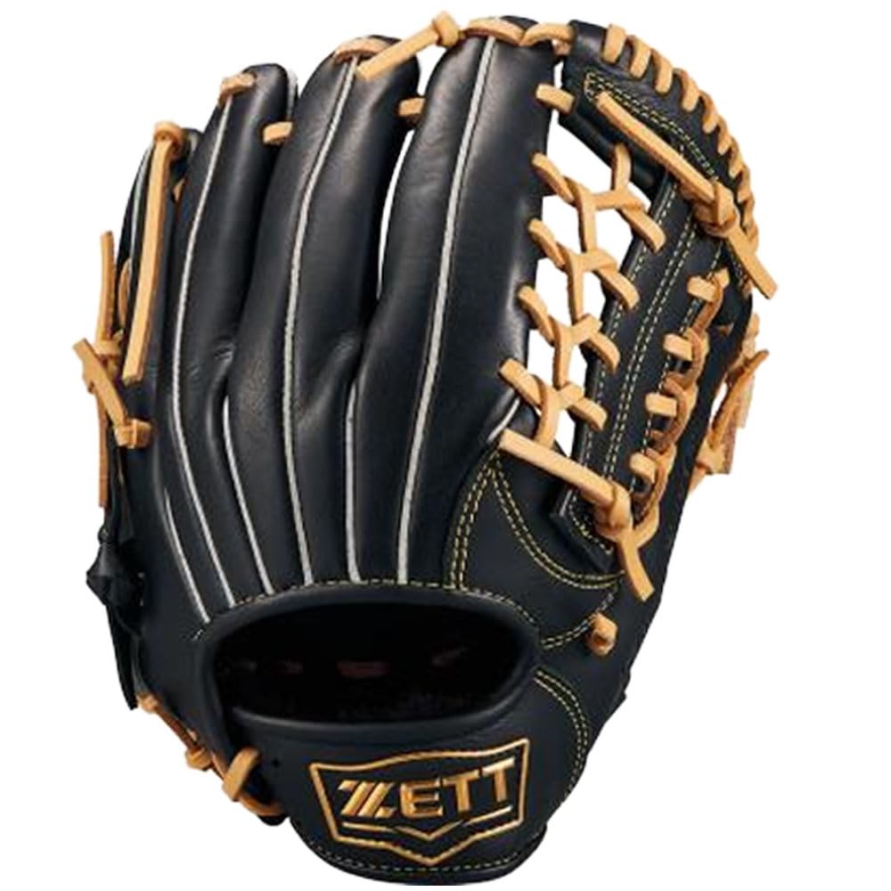 ZETT Youth Baseball Soft B Size BJGB74540F Glove, Steer, All-Around, Black/Pastel (1932), L,