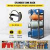 Refrigerant Tank Rack Cylinder Tank Rack with 2-30lb and 3 Small Bottles