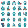 50-Pack Mermaid Cartoon Fish Stickers for Decor - Water Cup, Luggage, Phone Case