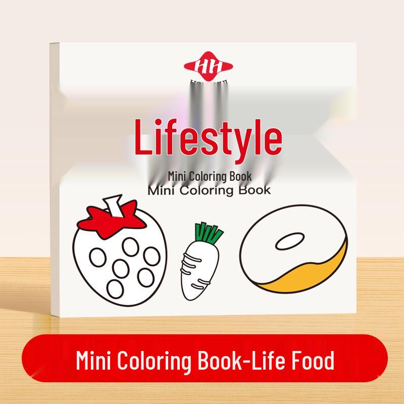 Children's Mini Doodle & Watercolor Coloring Book with Sticky Note Album
