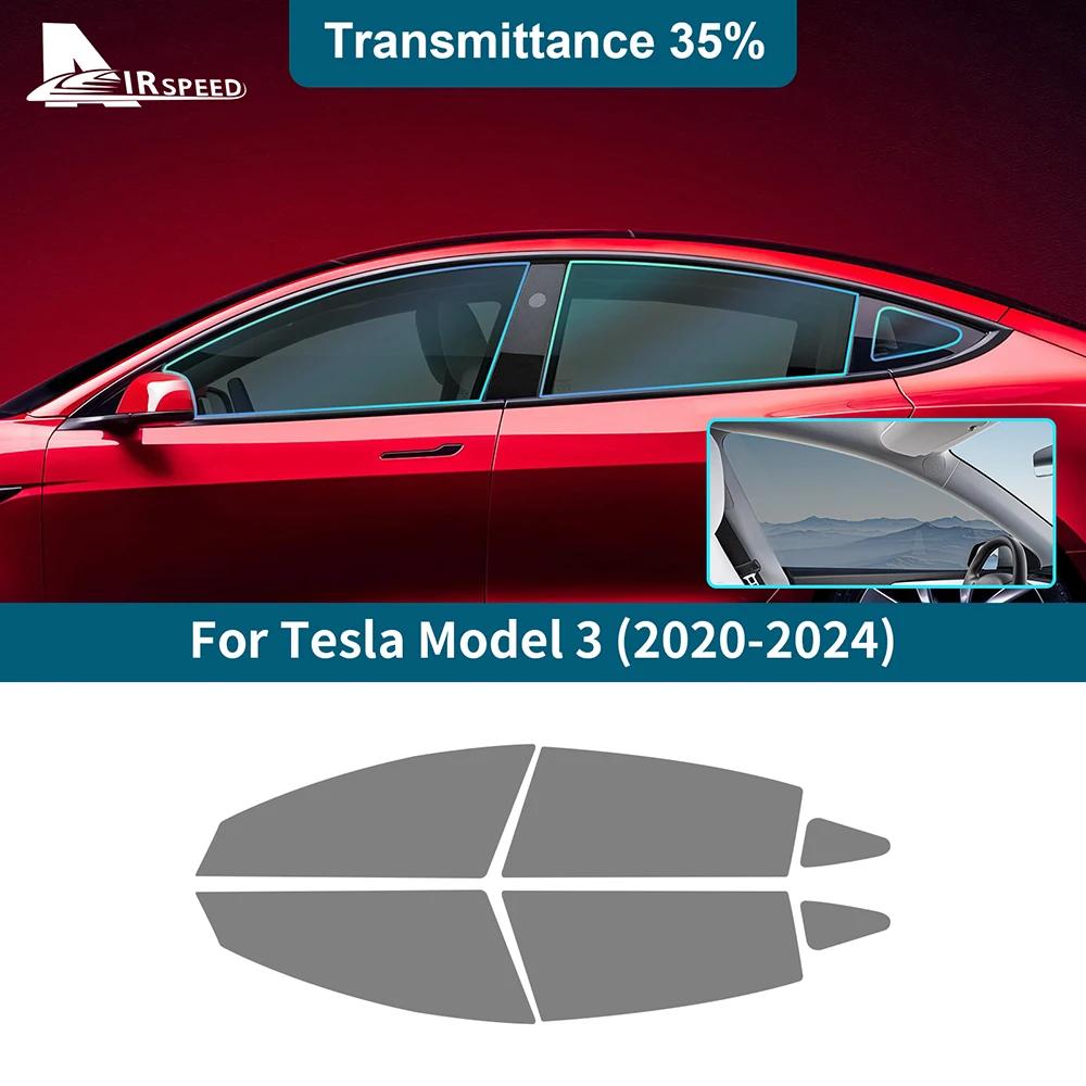 Pour Tesla Model 3 Model3 Film Solaire pour Vitre Latérale de Voiture 2018 2024 Accessoires Protecteur UV Teinte d'Été