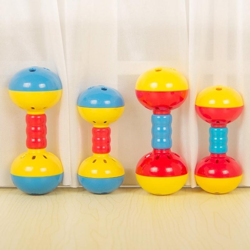 1 Pc Baby Rattles Toys Stroller Plastic Double Head Music Hand Shaking Educational Kids Toys for New