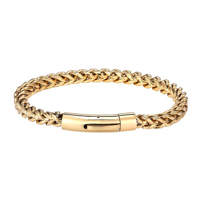 6MM Link Chain Bracelet For Men Stainless Steel Fashion Luxry Man Accessories Charm Punk Rock Style Biker Jewelry Gift Friends