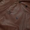 Winter Vintage Brown Leather Coat Women, European American High-end Loose Notched Lapel Mid-length Leather Jacket Outerwear
