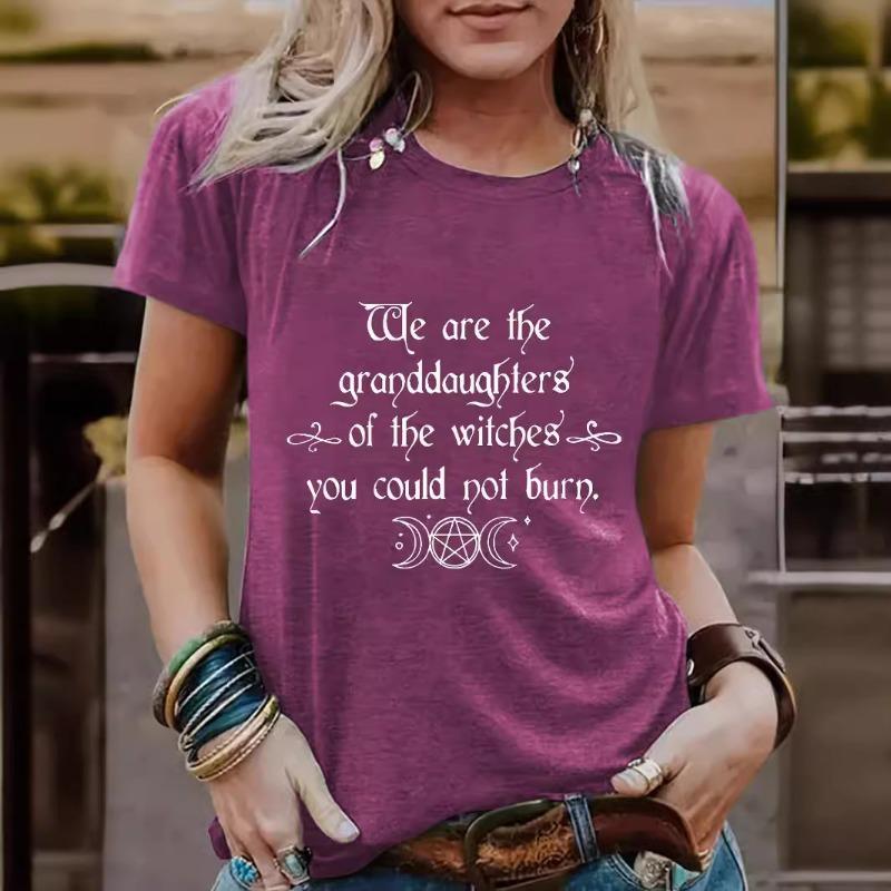 

Женские футболки с круглым вырезом, коротким рукавом, с повседневным модным принтом-слоганом на Хэллоуин 3XL темно-красного