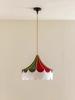 Modern minimalist indoor LED pendant light, bedroom study, children's room decoration light, colorful fabric restaurant light
