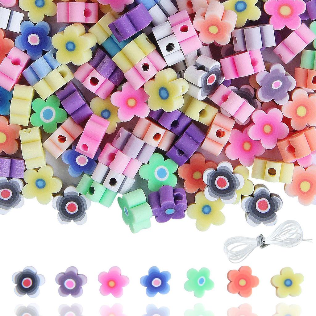 Colorful Bohemian Polymer Clay Beads - DIY Jewelry Accessories Pack