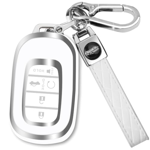 Honda Schlüsselanhänger, weiche TPU Schutzhülle für Schlüsselanhänger mit Honda Accord, Civic, Pilot Smart-Fernbedienungsschlüssel.