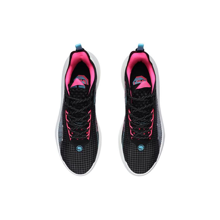 New LINING Badfive 1 Basketball Shoes Unisex Low Top Black/Blue/Pink AGBR001-3