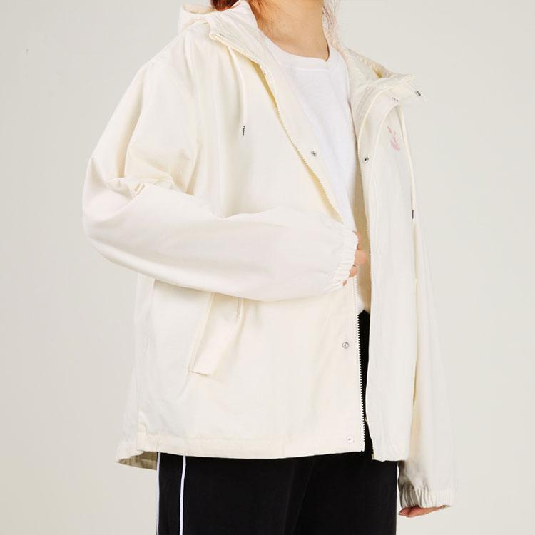 Puma Solid Color Hooded Casual Loose Jacket Women jackets White 626620-65
