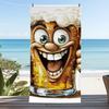 Kreativer Joy Beer Cup Thema Polyester Mikrofaser Strandtuch ist hoch saugfähig, geeignet für Schwimmen und Strandausflüge
