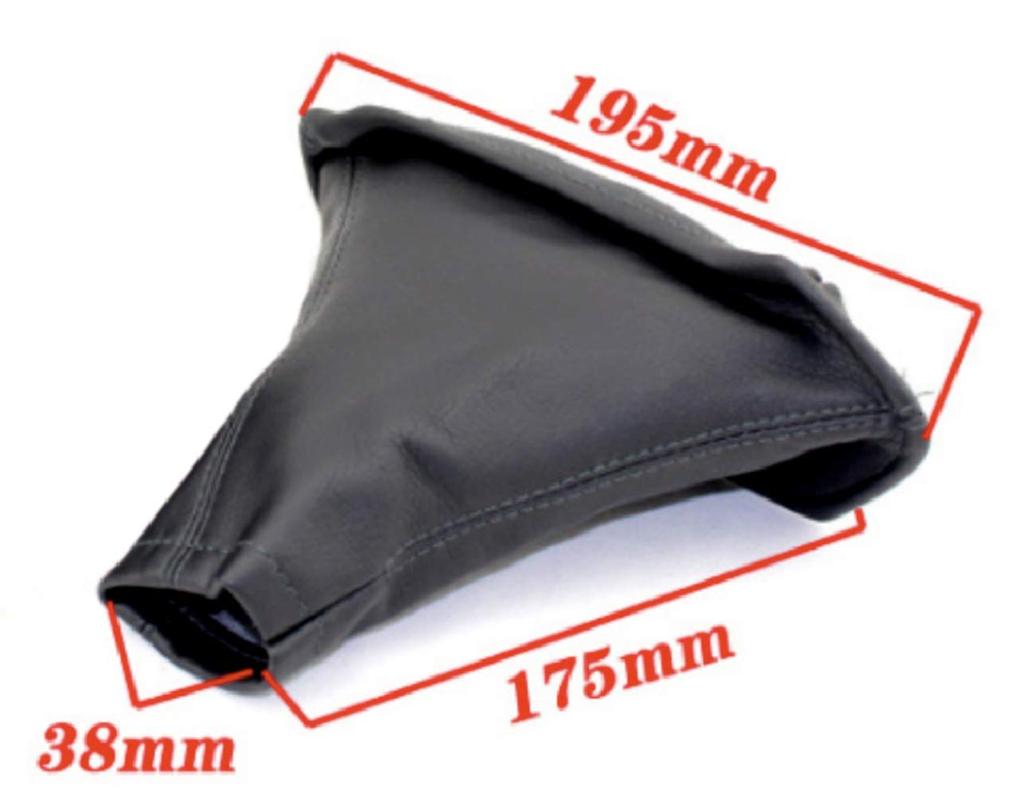 Donally Leather Shift Boots Side Brake Cover, Black, General Purpose (For Handbrake)