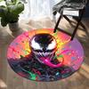 Disney Venom Movie HD Printed Round Carpet Living Room Sofa Chair Bedroom Rugs Flannel Anti-Slip Scary Home Decor Mat