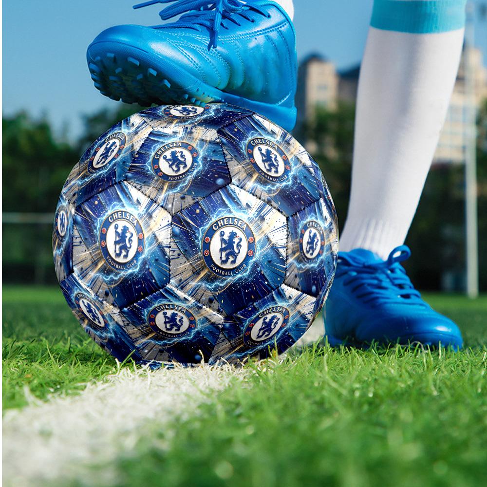 Balón de fútbol temático del Chelsea FC Talla 5 Balón de fútbol Tacto Suave Balón de fútbol Profesional para Entrenamiento para Deportes al Aire Libre