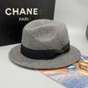 Hot sale ebay autumn models hemp gray short brim flat edge cone versatile top hat men and women, gentleman's hat