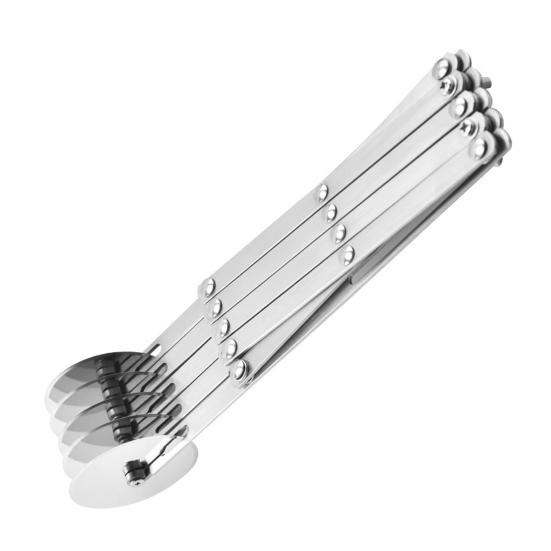 Stainless Steel Multi-Wheel Pizza Cutter Ergonomic Handle Food-Grade Kitchen Bakery Essential for Pastries Pizza Dough Cakes