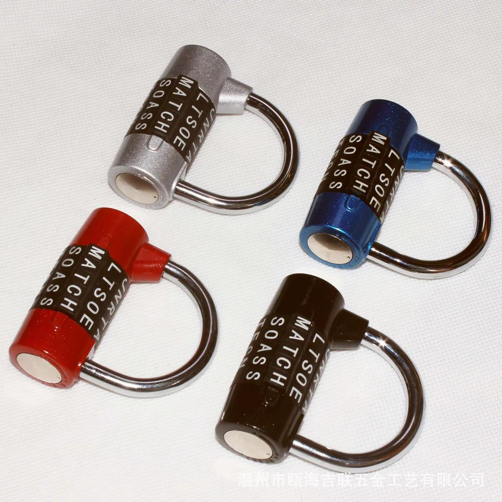 5 Dial Password Lock Zinc Alloy Sturdy Security Letters Combination Padlock Code Style Padlock-Easy To Set for Travel Bag Bike