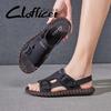All-match Comfort Soft Footbed Indoor Outdoor Male Summer Slippers Mens Slip On Walking Shoes Men's Luxury Leather Slide Sandals