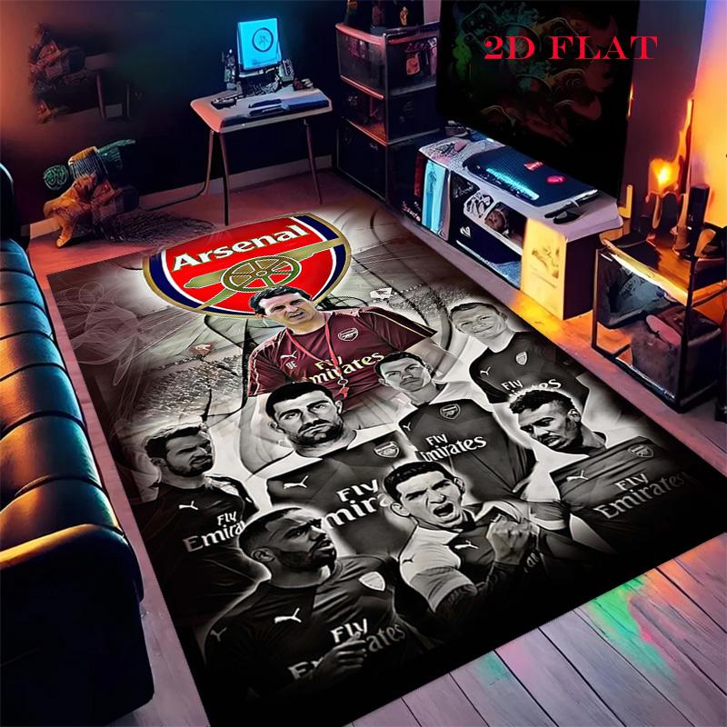 Arsenal Football Club Carpet Rug for Living Room Bedroom Home Sofa Decoration,Kids Play Nonslip Floor Mat