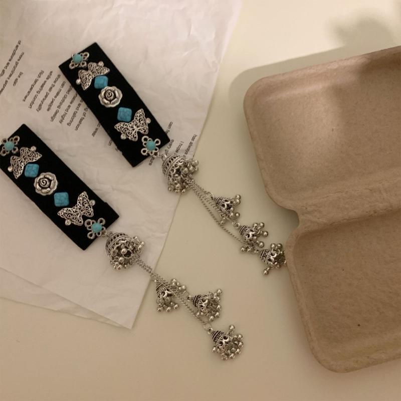 Elegant Tassels Hairpin with Ethnic Designs Comfortable Alloy Tassels Hairpin Stylish Hair Adornment for Casual Parties