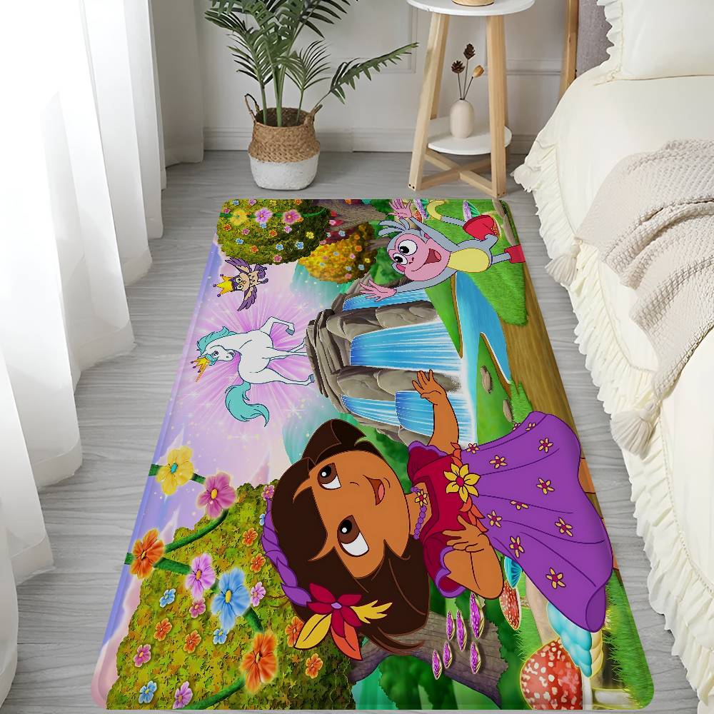 Cartoon D-Doras The Explorer Theme Room Mats Retro Multiple Choice Living Room Kitchen Rug Non-Slip Welcome Rug