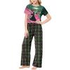 Children's Short-Sleeve Printed Two-Piece Pajama Set With T-Shirt And Pants